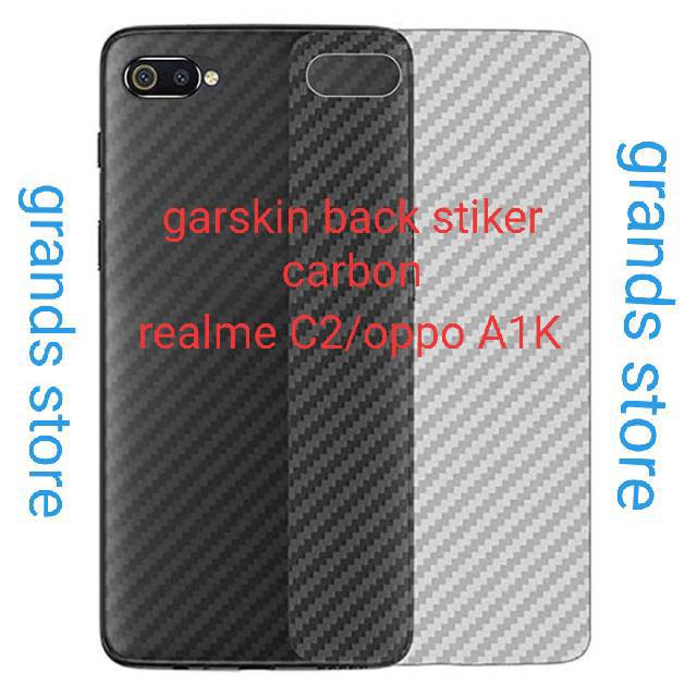 Skin karbon realme C2/Oppo A1K - garskin karbon back stiker