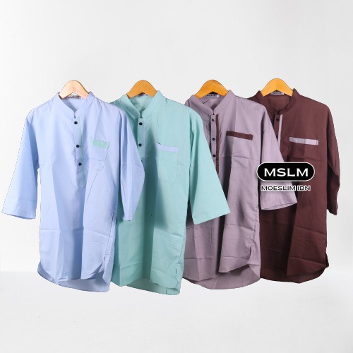 BAJU MUSLIM KOKO KURTA PRIA TERLARIS/KOKO TANGAN PENDEK BAHAN ADEM