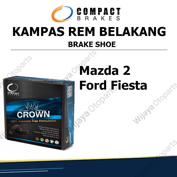 Kampas Rem Belakang Brake Shoe Mazda 2 / Mazda2 / Ford Fiesta Compact