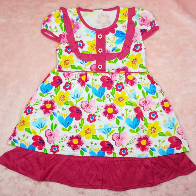 Ss#1010 Dress Anak Perempuan size 1-2tahun / Pakaian Anak Cewek / Dress Bunga / Dress Anak Lucu