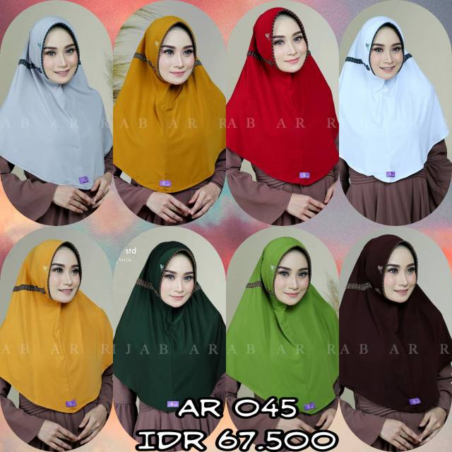 Ar 045 | hijab instan | tali serut belakang