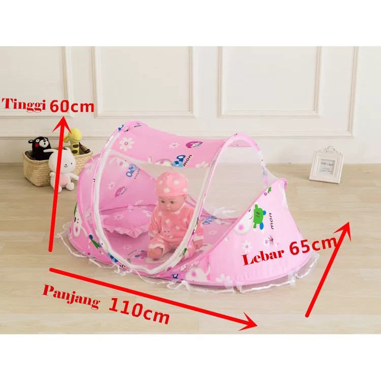 Kelambu Bayi 3IN1 Lengkap Dengan Kasur, Bantal & Musik / Baby Bed / Kasur Bayi-4
