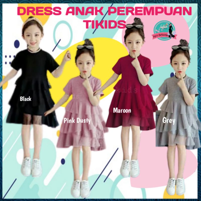 Dress anak, Baju Anak Perempuan Baju Anak Cewe Baju Gaun Anak Gaun Ulang Tahun Usia 2-5 Tahun TIKIDS