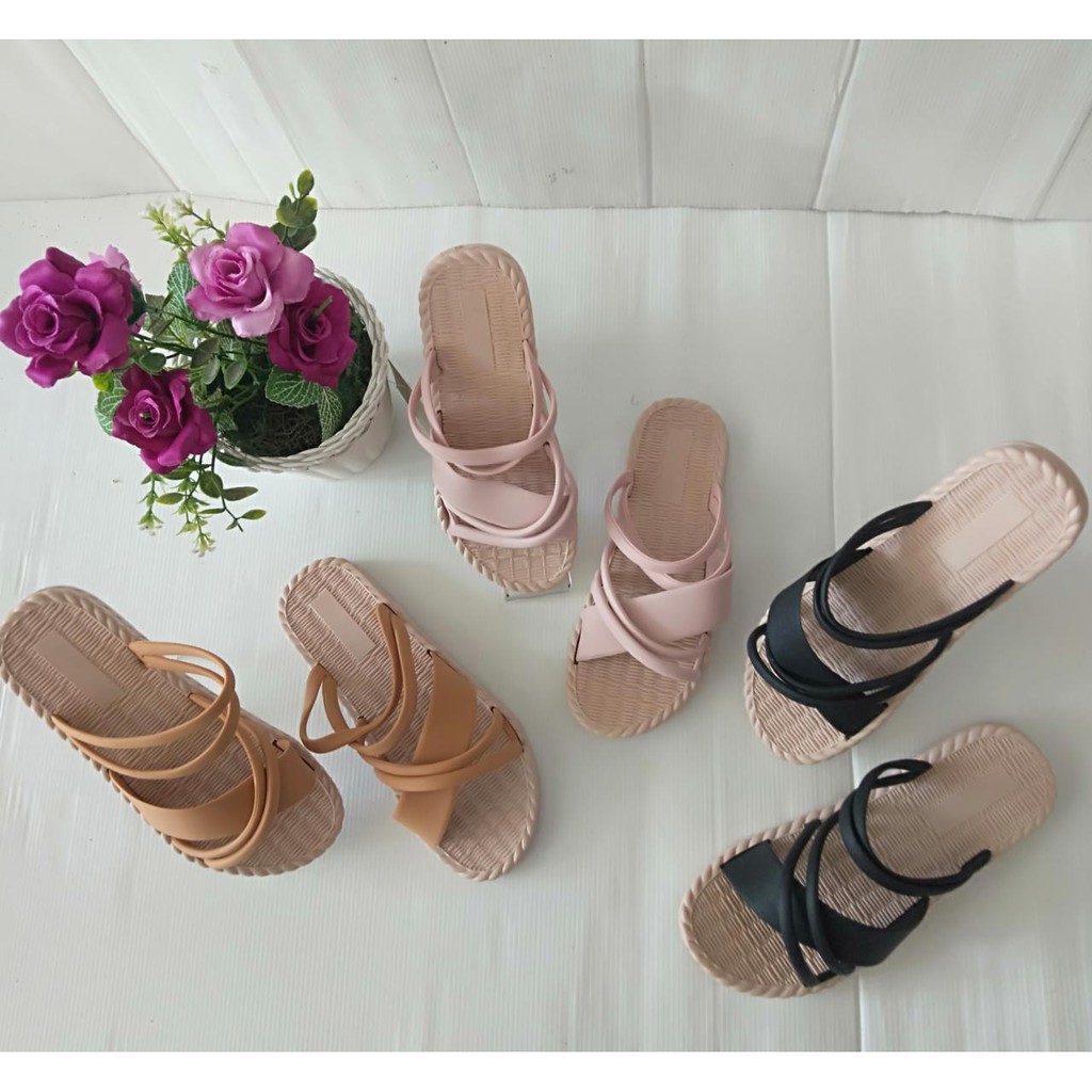 sogo Import SANDAL TALI Sepatu Sandal Wanita Teplek Sepatu Sandal Cewek Flat Jelly Kekinian