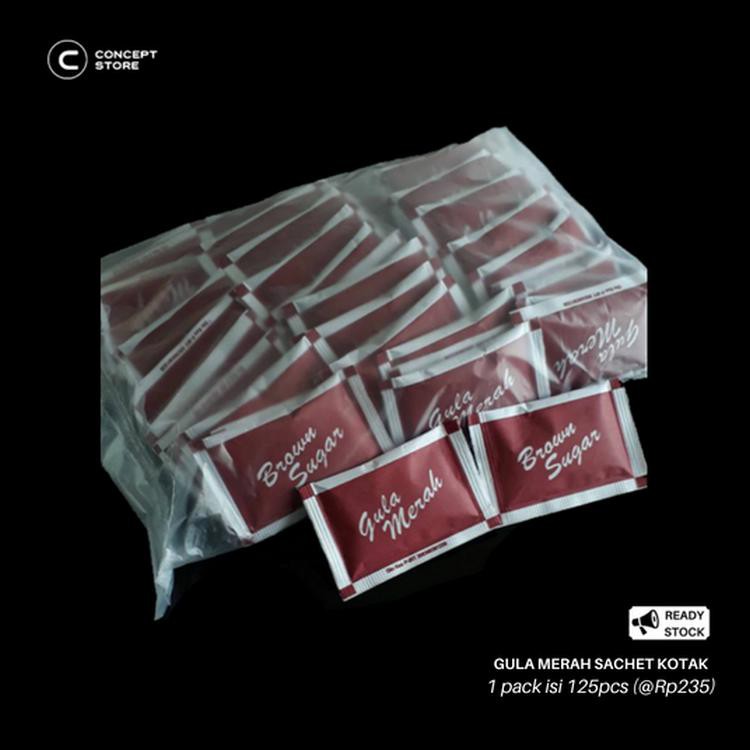 

Gula Merah / Brown Sugar Kemasan Sachet 125Pcs Termurah / Gula Semut Terjamin