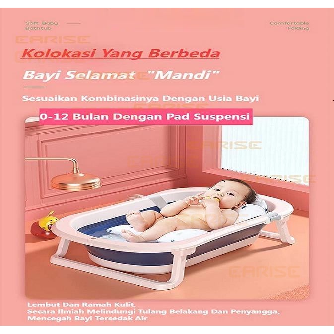 POTE - Bak Mandi Bayi Lipat Foldable Silicone Bathtub Folding Baby Portable Bathtub Bayi Produk Anak-Anak Yang Baru Lahir