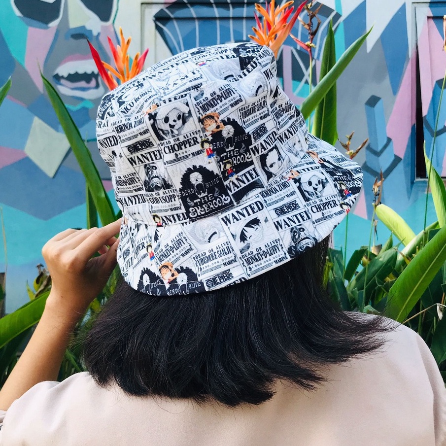 Bucket Hat One Piece Wanted Fullprint Anime Manga Onepiece Premium Unisex