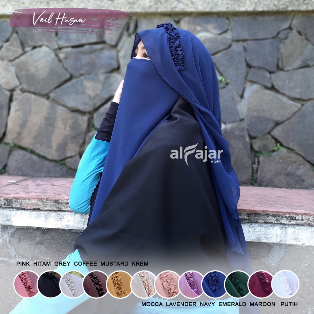 CADAR NIQOB BANDANA Veil Husna Dua Layer by Alfajar