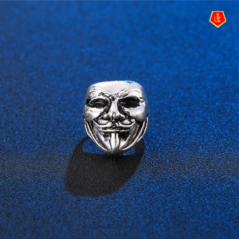 [Ready Stock]Fashion Personality Retro Clown Mask Ring