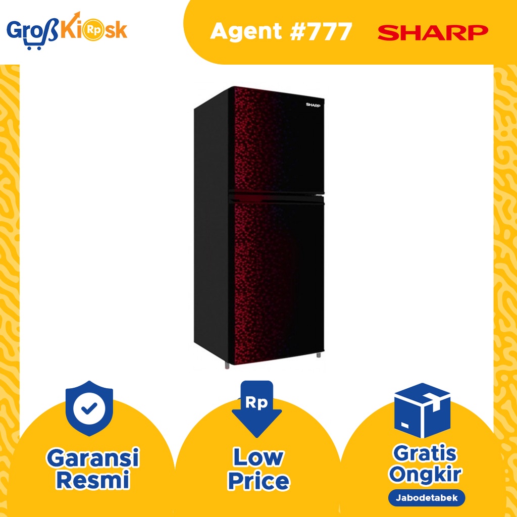 KULKAS 2 PINTU SHARP SJ-316MG SHAR SJ316MG GB/GR KULKAS SHARP 2 PINTU