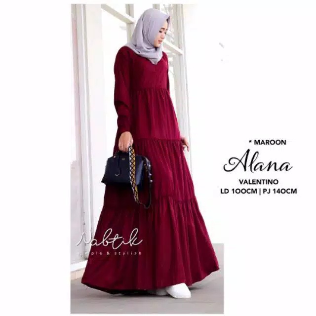 Dress wanita kekinian/ fashion wanita termurah/ Alana maxi /COD