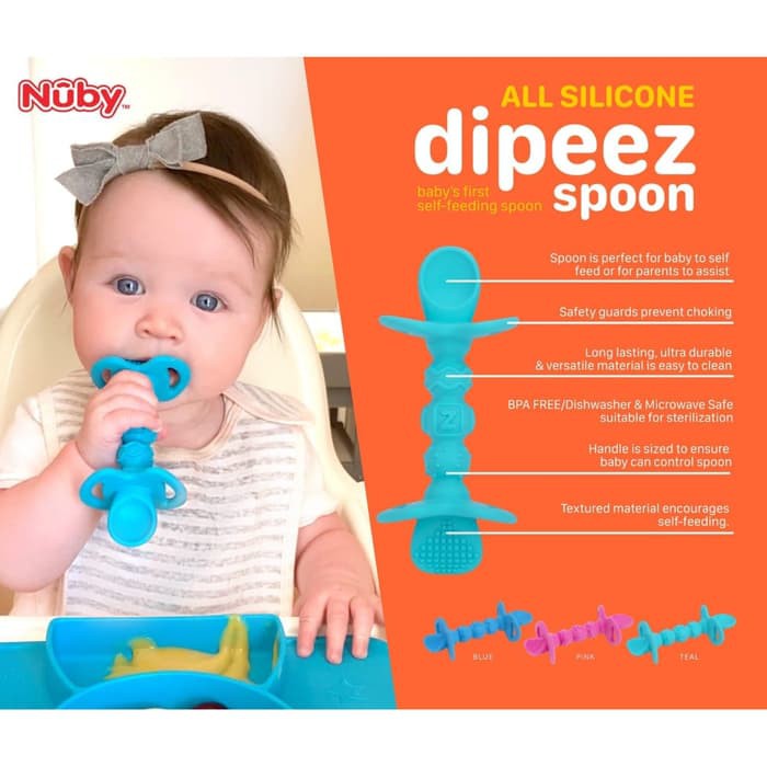 Nuby Dippez Spoon/Sendok Bayi 6m+