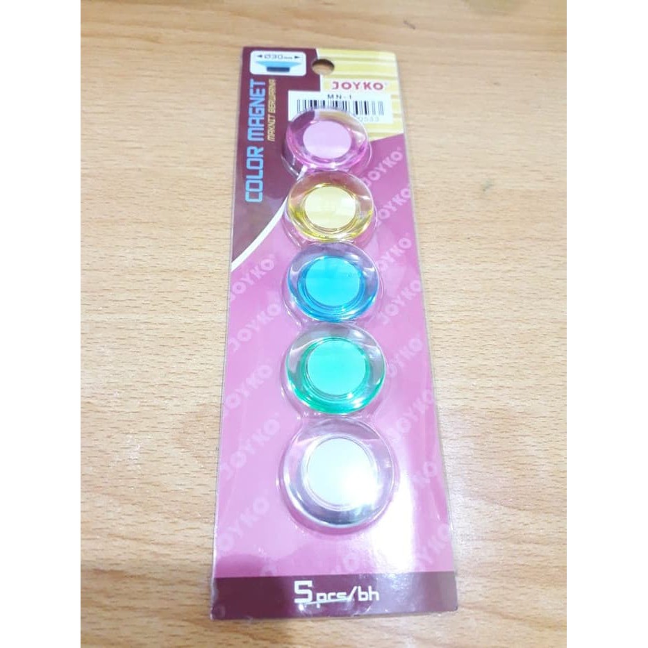 

Magnet Papan Tulis Whiteboard Kulkas Joyko MN-1 3 cm Bulat Transparan