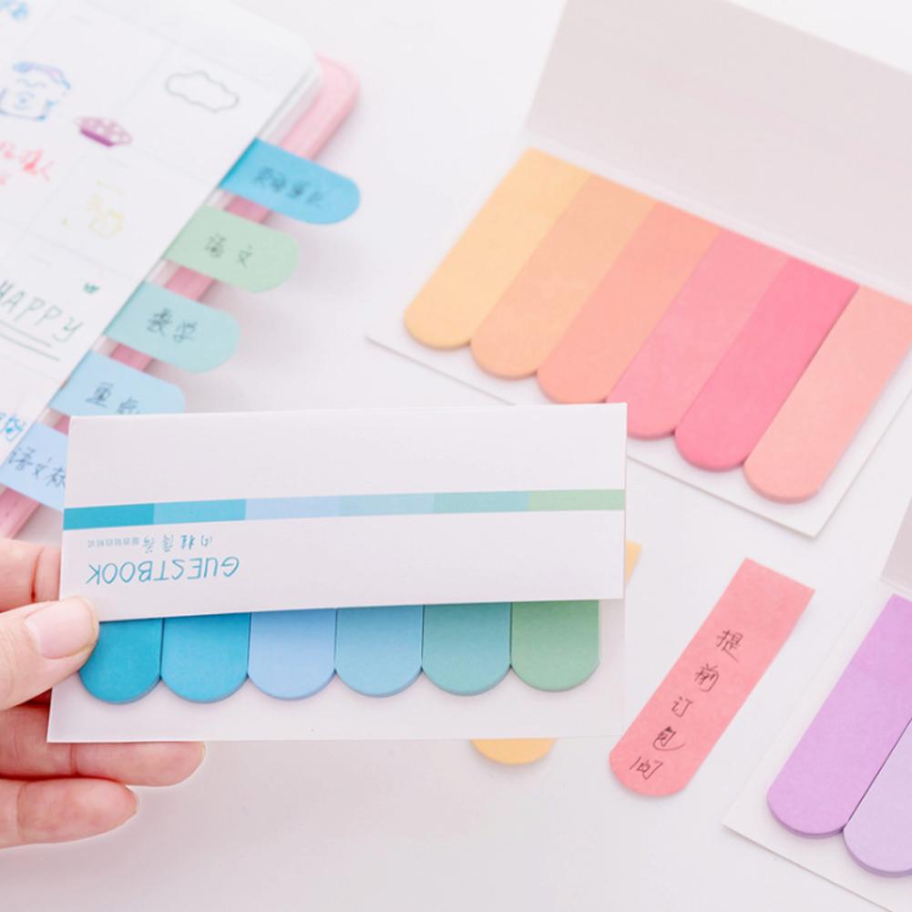 (Tk) 120 Lembar / Pak Sticky Note / Memo Pad Warna Gradasi Gaya Jepang Untuk Sekolah