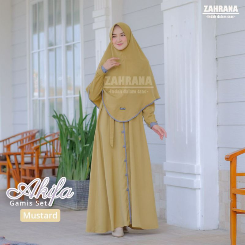 Gamis Akifa set jilbab standar by Zahrana