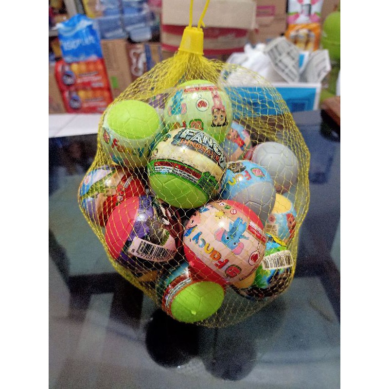 mainan anak bola surprise/bola isi kejutan/fancy ball surprise
