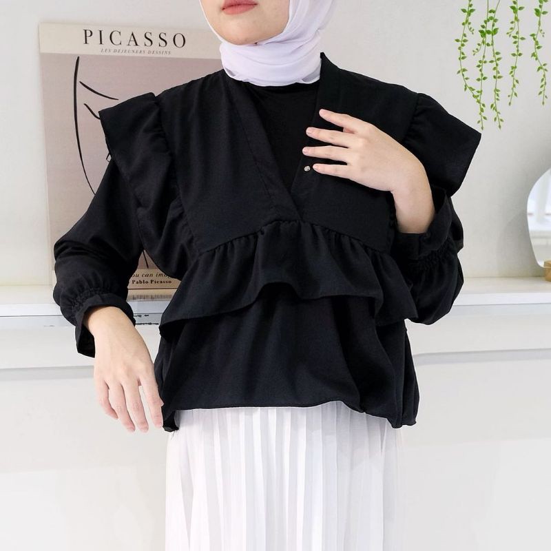 BLOUSE WANITA - QAMARA BLOUSE - BLOUSE KOREA - ATASAN WANITA - PAKAIAN TERLARIS - KOREAN STYLE - COD