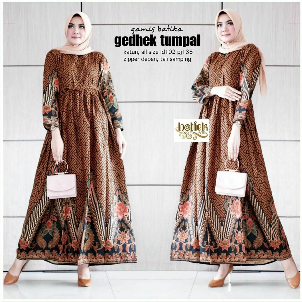 Paling Baru Gamis Batik Modern Wanita