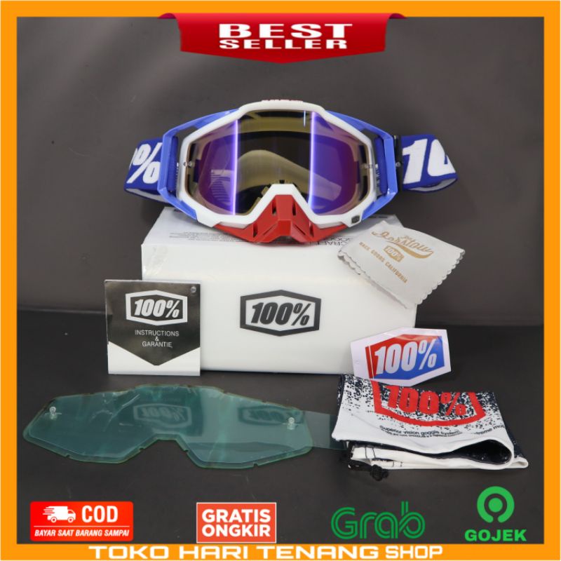 KACAMATA 100% MOTOR CROSS KACAMATA GOOGLE IMPORT