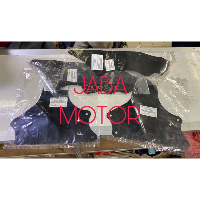 Karet fender Hilux-Fortuner-karet lumpur samping Hilux DC-Fortuner original set kanan kiri 4pc