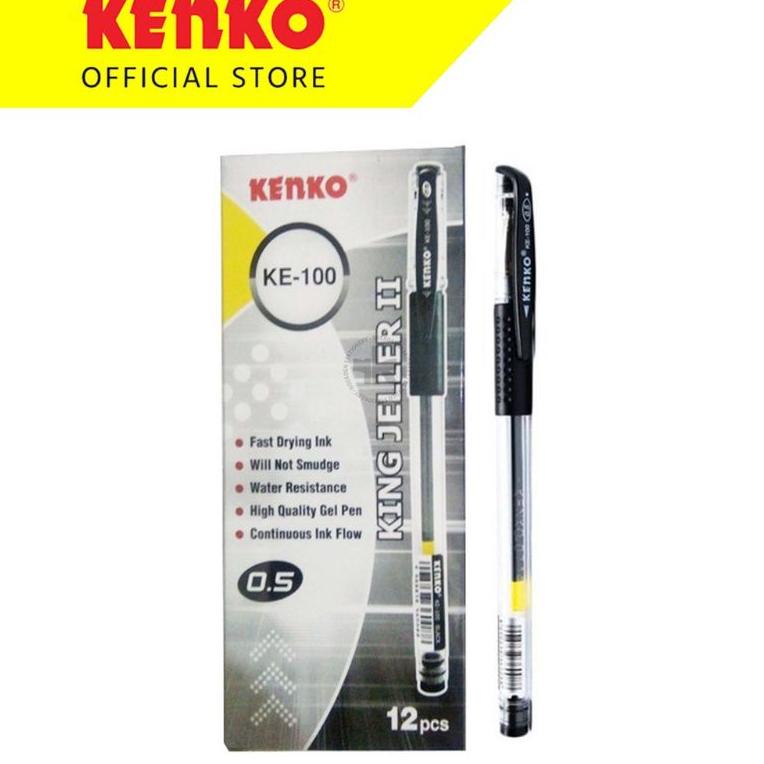 

< ☼> Pulpen gel kenko KE-100 King Jeller ( 12 pcs ) ||Harga bersahabat