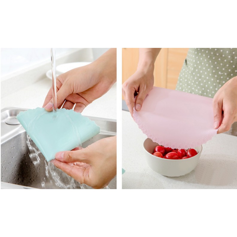 AS196 Penutup Makanan silikon BPA free Silicone Stretch Food Grade Cover / Tutup Mangkuk Silikon