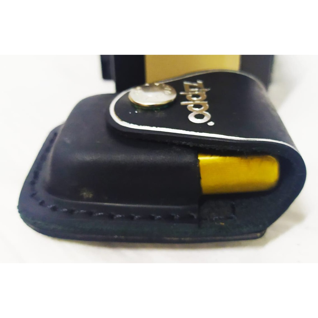 Zippo Original Black Lighter Pouch Clip sarung kulit zippo
