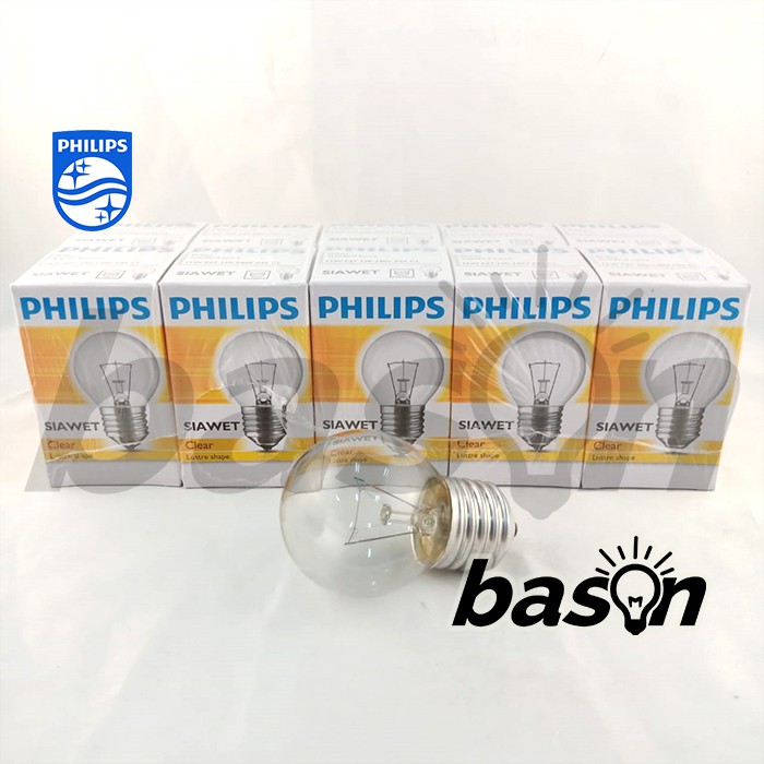 PHILIPS SIAWET Clear 15W E27 220-240V P45 - Lampu Pijar