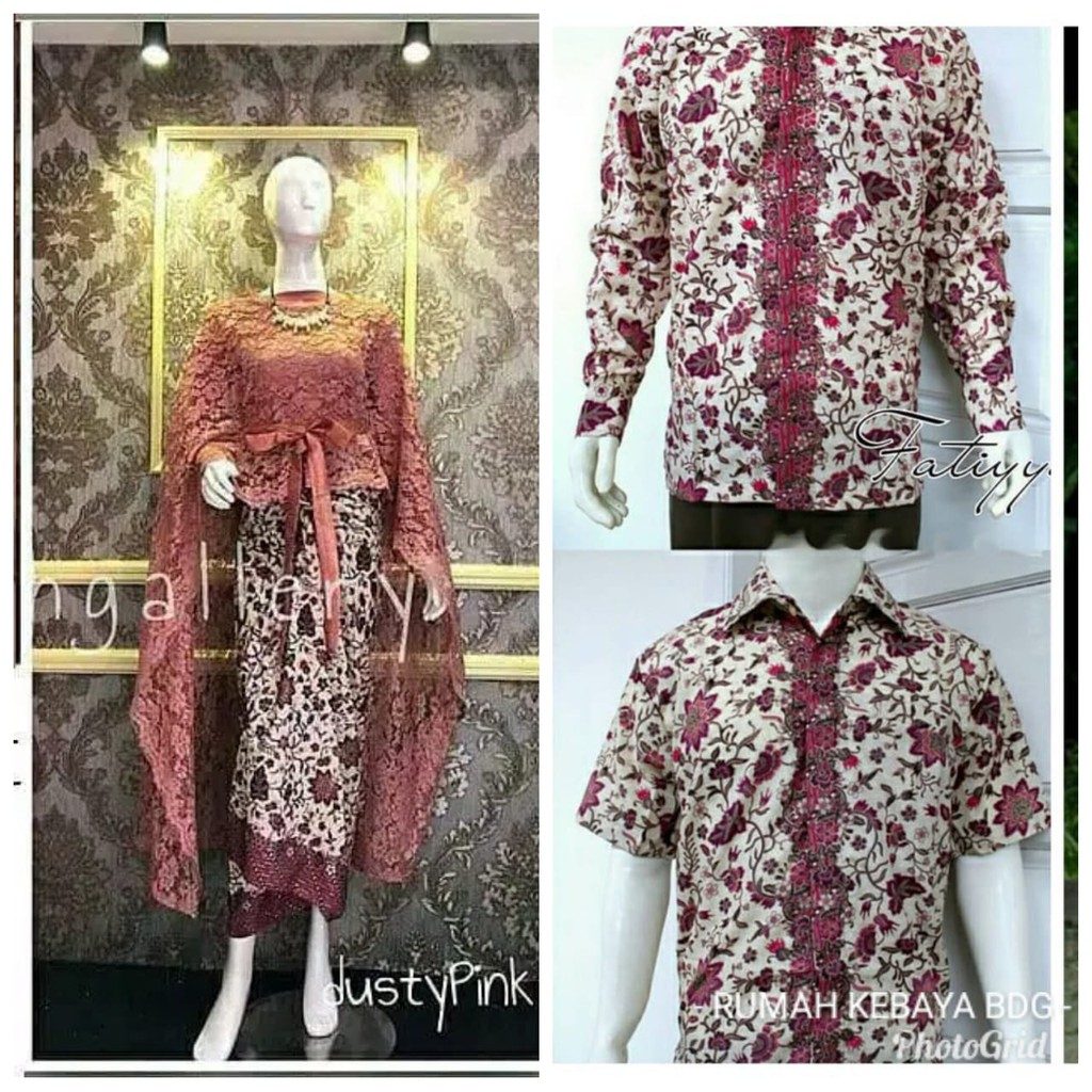 COUPLE LONG CAPE BRUKAT/KEBAYA COUPLE/BAJU KONDANGAN/BAJU BATIK COUPLE RUMAH KEBAYA BANDUNG RUMAH SONGKET BANDUNG