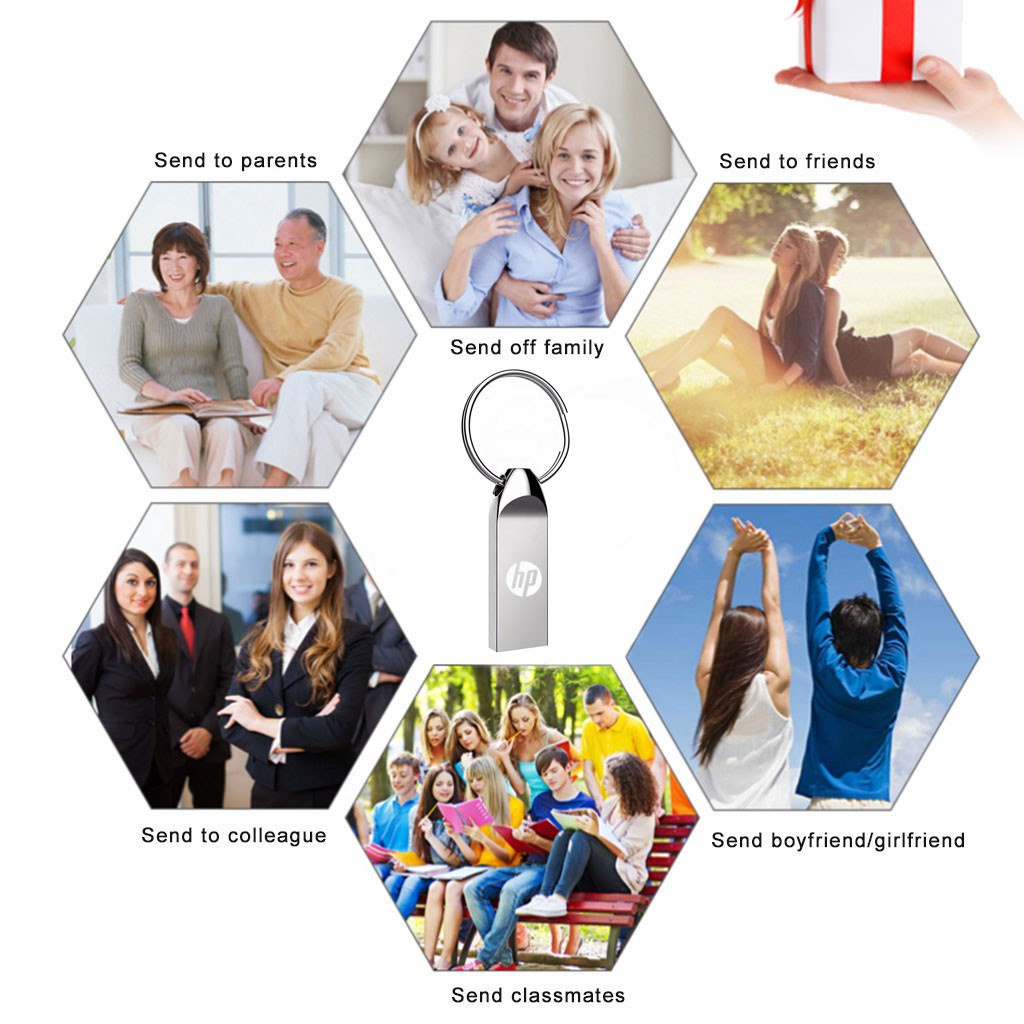 Hp Flash Disk USB 3.0 1TB Bahan Metal Anti Air Untuk PC