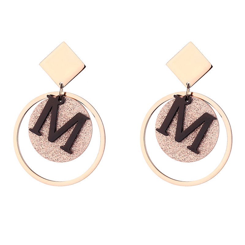 Anting M M titanium anti karat korea fashion