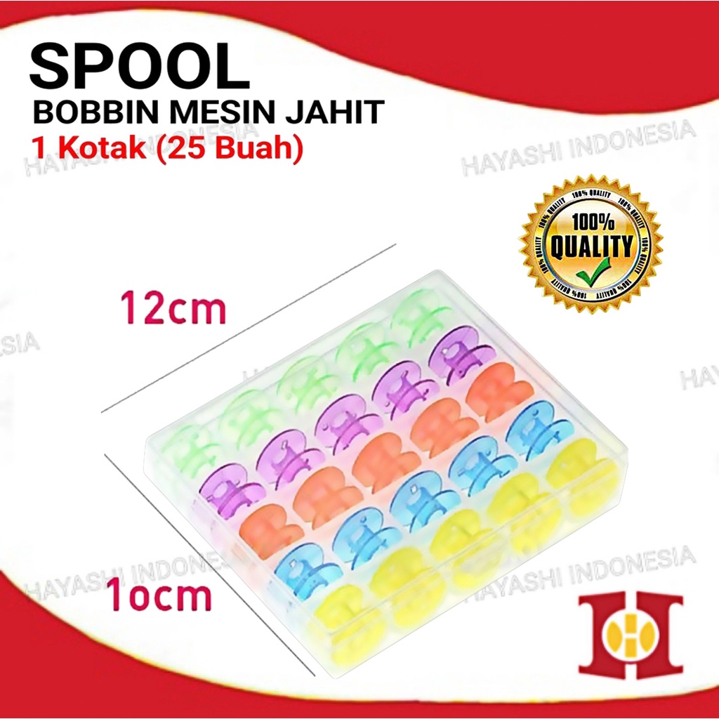 Bobbins  Spool  Bobbin Plastik Warna Warni Mesin jahit Portable-25pcs