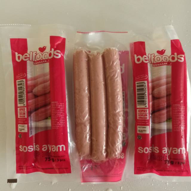 

Belfoods sosis ayam 75gr isi 3 pcs