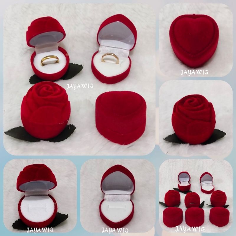 Tempat Cincin Atau Kotak Cincin Warna Merah