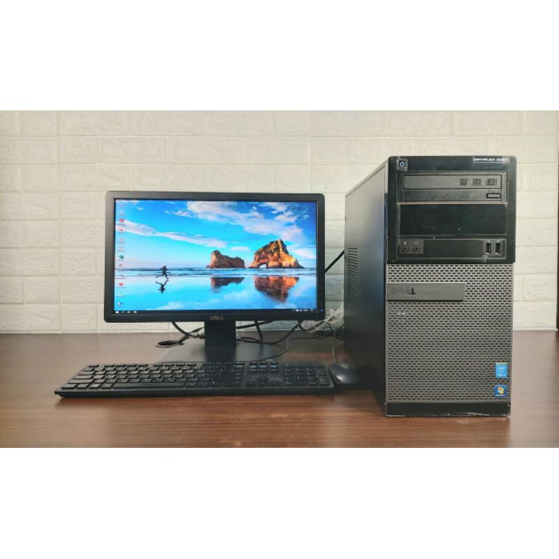 Paketan Pc Dell Optiplex 3020 Tower Lcd 19in wide Intel Core i3 Gen 4 Ram 4 GB DDR3 HDD 500 GB