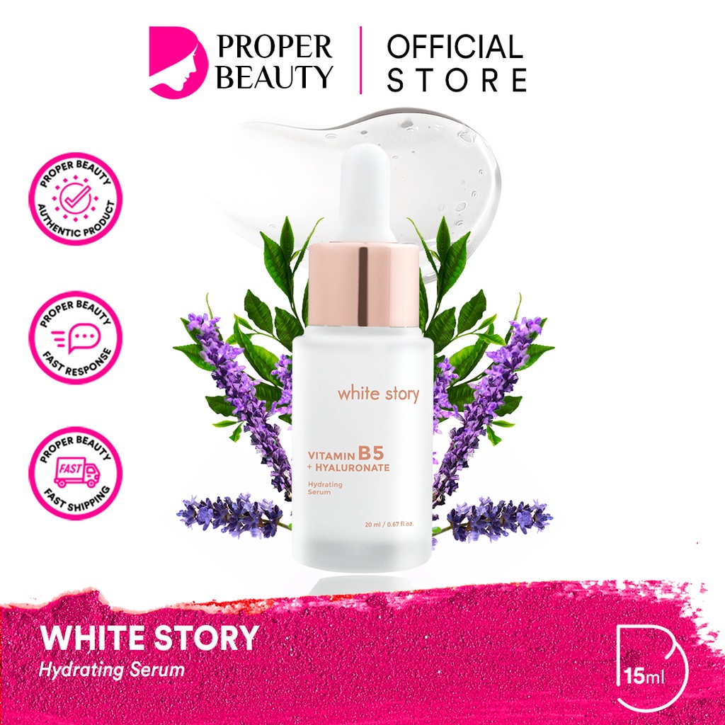 WHITE STORY Hydrating Serum Indonesia / Brightening Acne Advanced Soothing Exfoliating Peeling / Facial Wash Toner Essence Day Night Underarm Eye Cream Gel Clay Mask Masker Wajah Cleanser Cleansing Moisturizer Body Scrub Soap Face Care Oil / Paket Lengkap