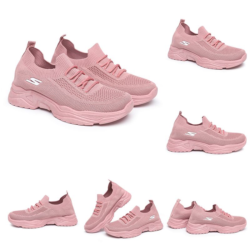 [GROSIR][COD] SEVEN_DAY SEPATU RAJUT WANITA SLIP ON SNEAKERS TANPA TALI SPORT SHOES FZ-F26 PINK