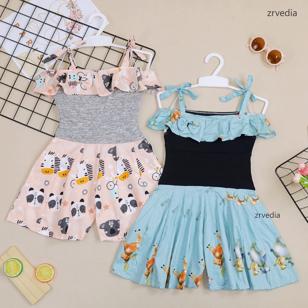 Jumpsuit Sweety uk 3-4 Tahun / Baju Anak Perempuan Import Tank top Overall Kensi Balita Cewek Adem