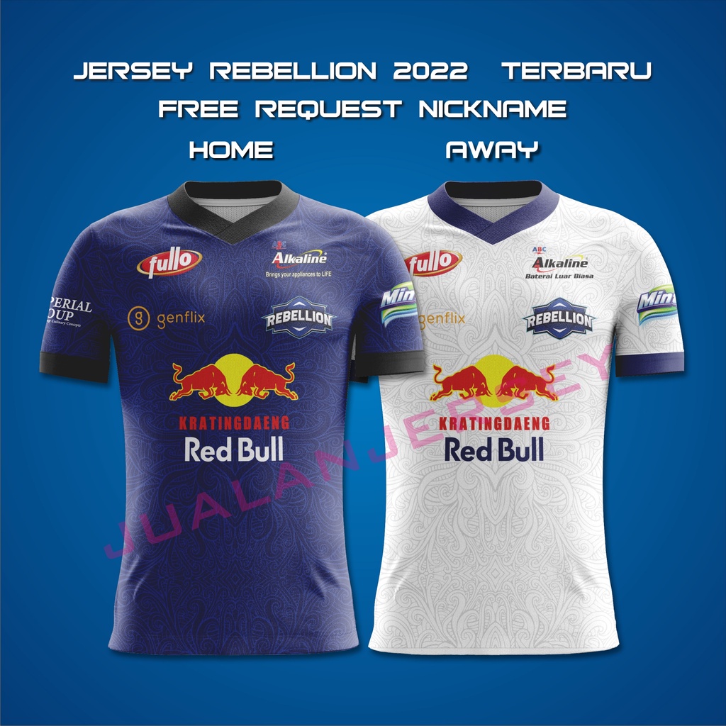 JERSEY REBELLION 2022 HOME & AWAY TERBARU FREE NICKNAME