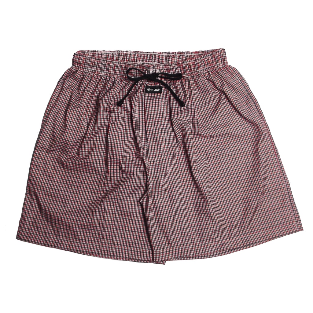 CELANA BOXER MOTIF KOTAK RIFAM POLYESTER MODEL TALI