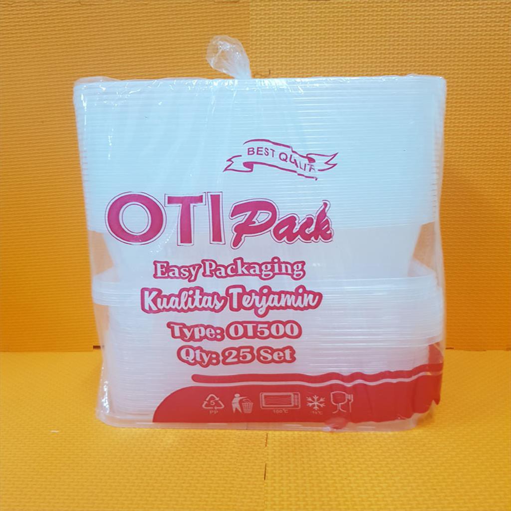 BISA RETUR! (25pcs) Thinwall 500ML / KOTAK MAKAN PLASTIK / Food container OT500 OTIPACK THINWALL