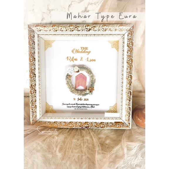 MAHAR RUSTIC/ MAHAR NIKAH 40x40/ MAHAR GOLD MIRROR AKRILIK/ MAHAR MURAH