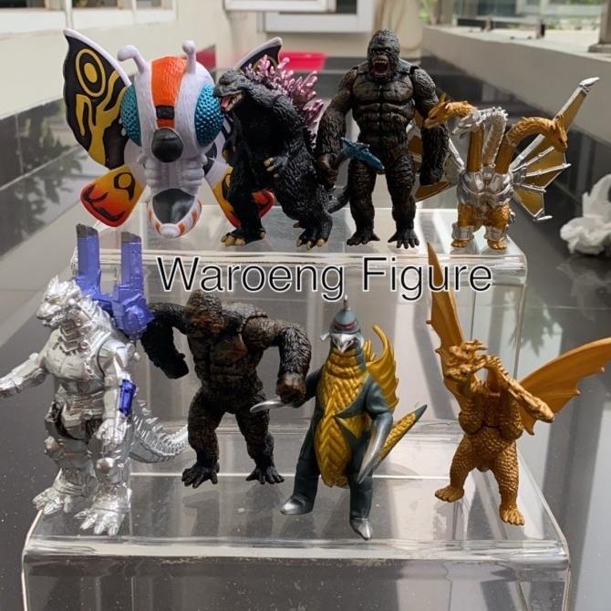 FIGURE GODZILLA VS KONG SET 8 / MAINAN GODZILLA KONG / TOPPER KUE