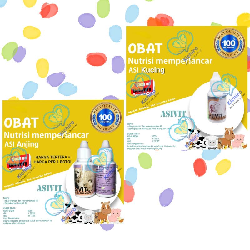 Asivit Cat / Asivit Dog @ isi 30 ml Tamasindo Asi Vit Vitamin Asifit Nutrisi Memperbanyak dan Melanc