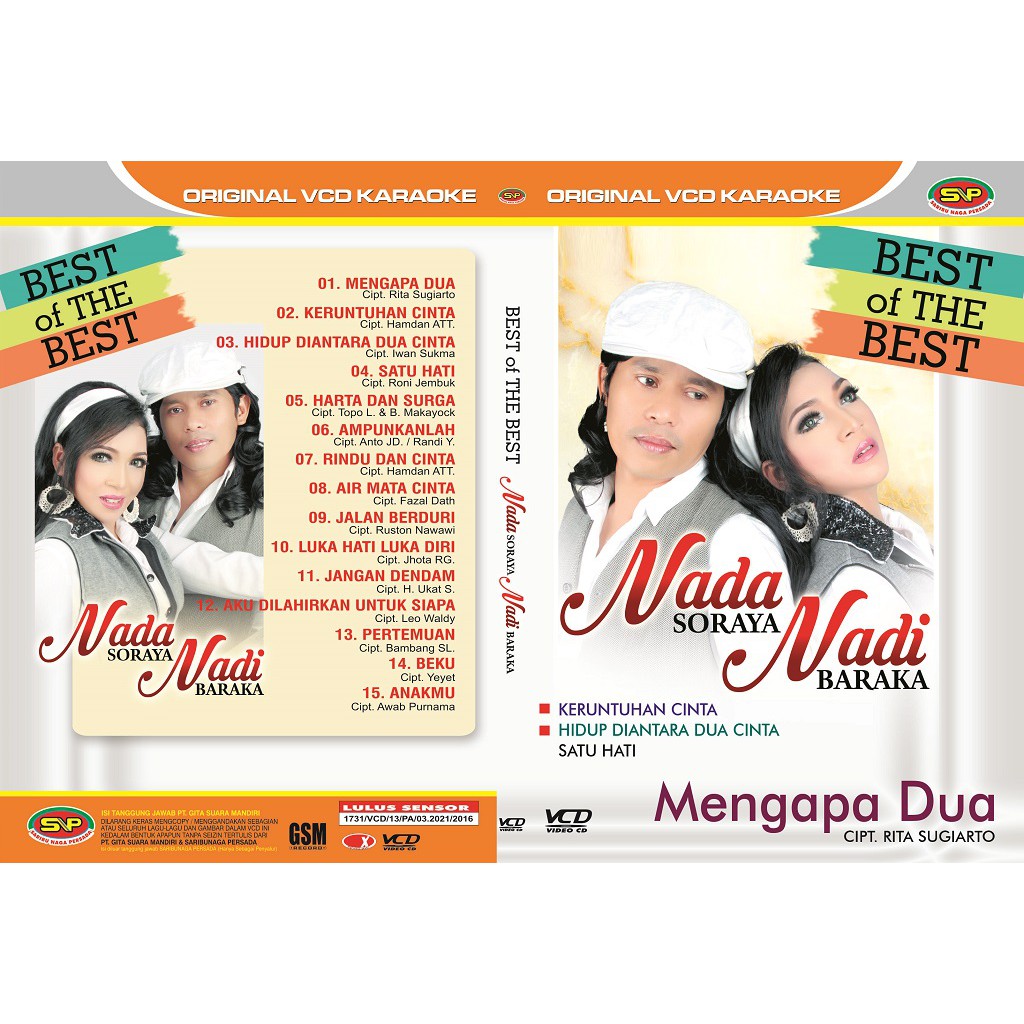 Vcd Original Lagu Dangdut Lawas - Best Of The Best Nada Nadi