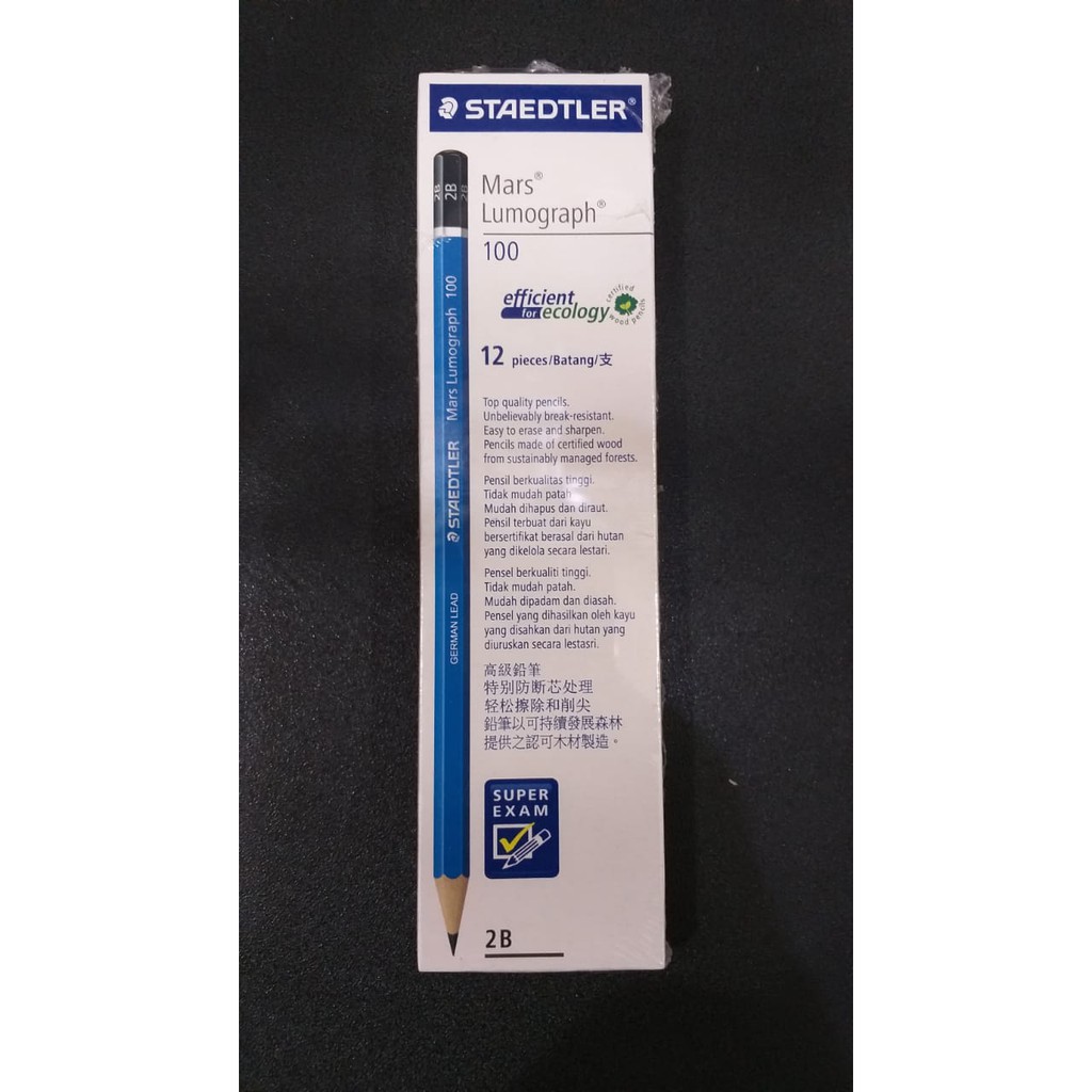 

PENSIL LUMOGRAPH 100 2B STAEDTLER PERPAK/PTR700012037