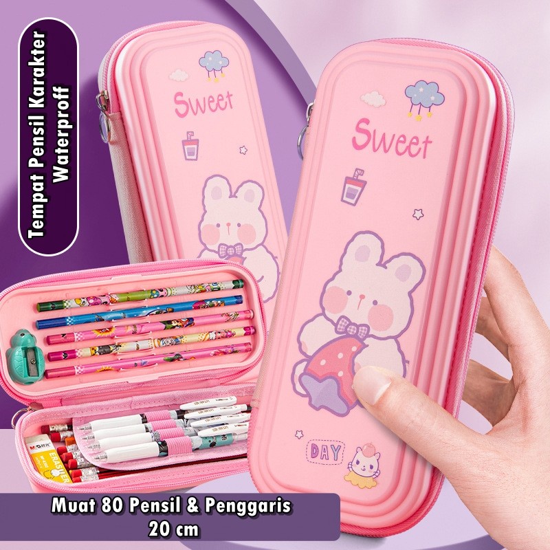 Tempat Tepak Kotak Pensil Anak Laki Laki Perempuan Karakter PC0014