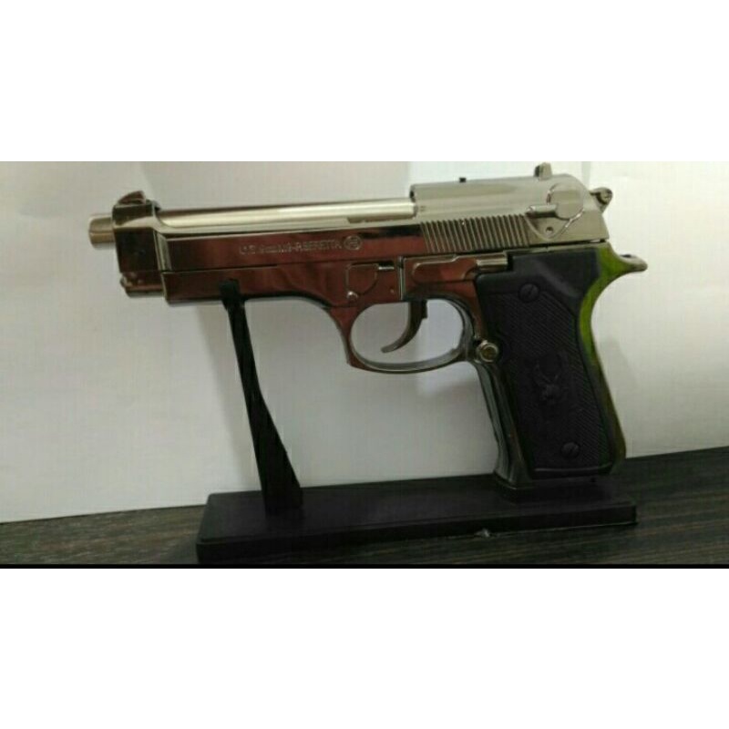 Cod Korek Api model Pistol Asli Baretta Free Sarung Bagus murah