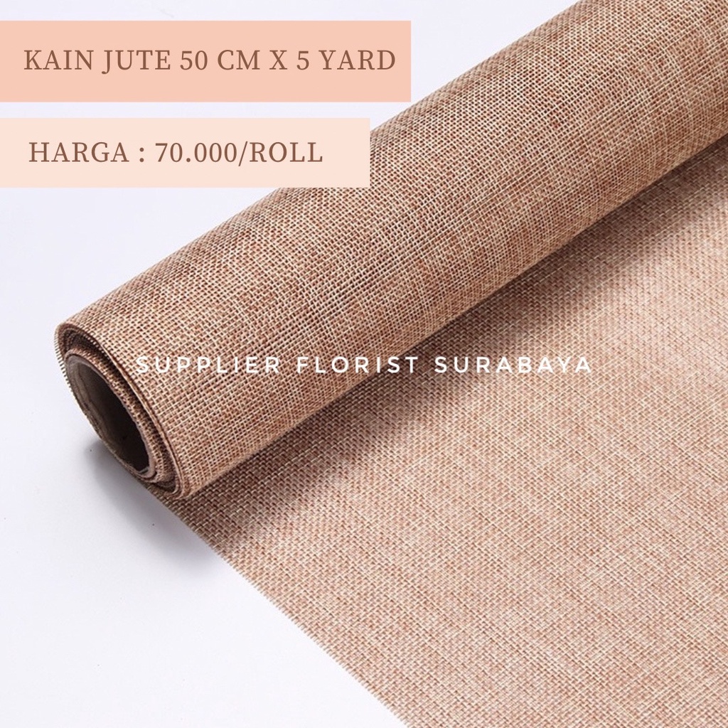 Flower Wrap Bunga Paper Jute Korea / Karung Goni / Mesh Roll / DIY Flower/ Kertas Bunga Korea