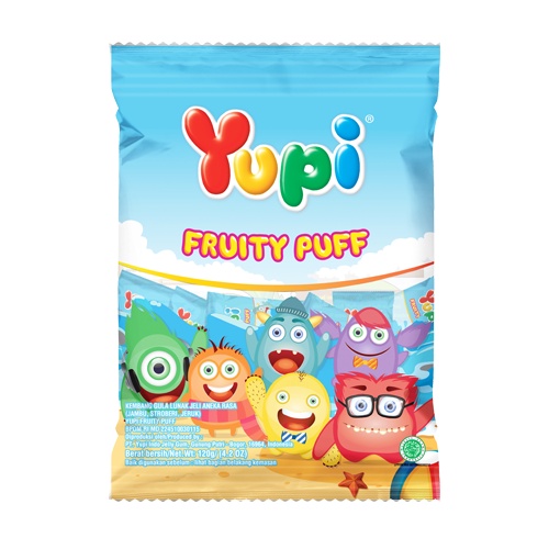 

Yupi Fruity Puff Permen Jeli 120 Gram